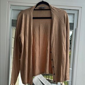 Denver Hayes Tan Open-Front Cardigan Sweater